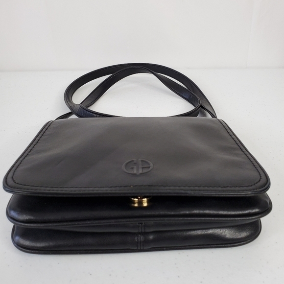 Giani Bernini Small Crossbody Bag Black Leather Flap Purse - Picture 4 of 13